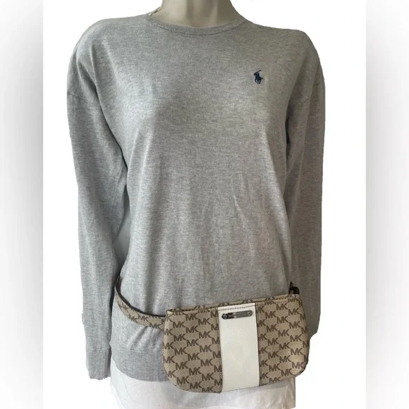 Michael Kors Tan and White Women's Belt Fanny Bag SM Size - Picture 8 of 8